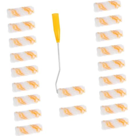 Farbroller-Set – 20 Stück, Mini-Farbroller für Wände, schmale Flächen und präzise Abschlüsse, ideal für Innen- und Außenrenovierungen