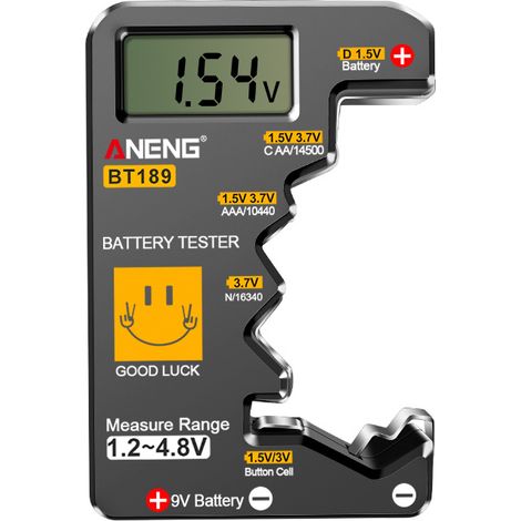 Testeur de piles portable et précis – Détecteur de charge pour piles AA, AAA, C, D, 9V, LR44, CR2032 – Idéal pour usage domestique, professionnel et électronique dengyankun