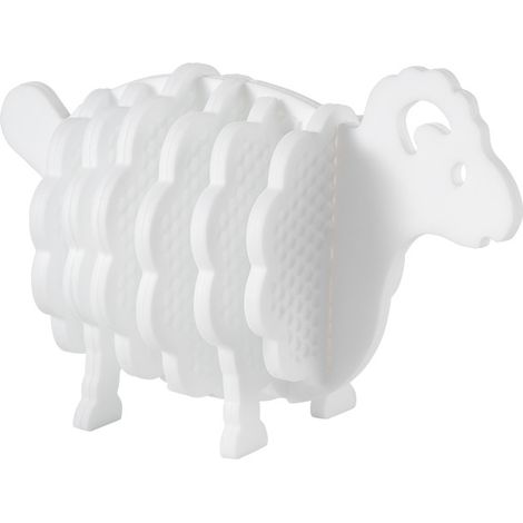 Lntyq Lot de 7 sous-verres en silicone, dessous de verre résistant à la chaleur et antidérapant, ensemble de dessous de verre pour boissons, tasses, verres et poêles. (blanc)