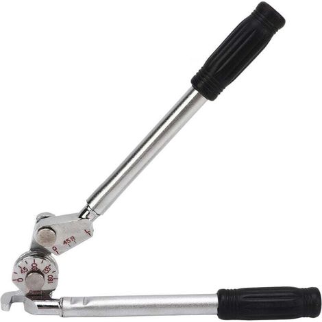 Cintreuse de tubes 0 à 180 degrés, outil de cintrage manuel de tuyaux pour tuyaux en acier fin en cuivre et aluminium de 6 mm (1/4)