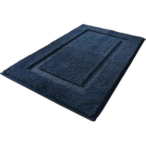 Tapis d'entrée intérieur anti-salissures lavable antidérapant et extra-plat super absorbant idéal pour les pattes boueuses. Bleu-bleu. (1/5)