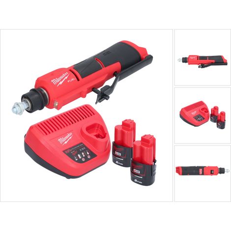 Desbastador de neumáticos sin cable Milwaukee M12 FTB-202 12 V 7/16" Hex Brushless + 2x batería 2.0 Ah + cargador