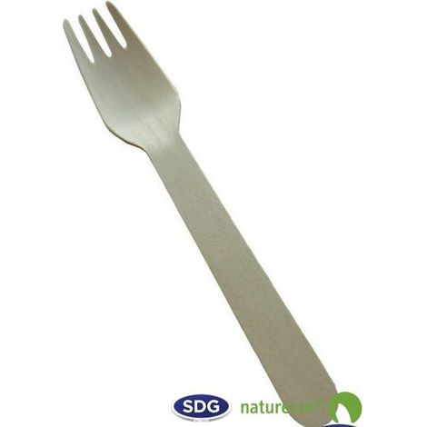 Fourchette en Bois Naturel16,5 cm - SDG - Lot de 2000