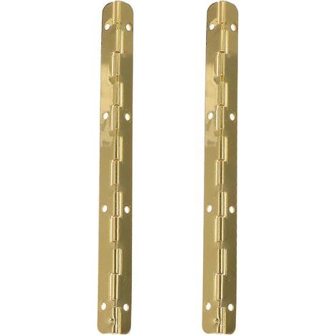 Lot de 2 charnières longues de 150 mm pour boîte à bijoux en bois, charnières décoratives style vintage.-15.00X1.00X1.00CM-Golden (1/3)