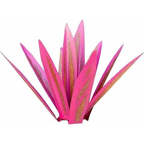 Antique Agave Metal Sculpture Agave Iron Art Agave Sculpture Statue Garden Yard Art Decoration Ornaments Pink 27cm Garden Furniture