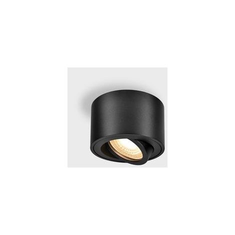 1x Spots de Plafond Noir - Ø75x55mm - Spot en saillie Orientable - 10W 3000K - Module LED 220V Inclus - Aluminium LED Plafonnier Spot (1/5)