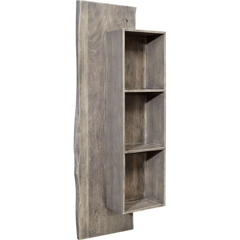 mensola in legno di Acacia 50x22x147 grigio scuro laccato PURE ACACIA 411