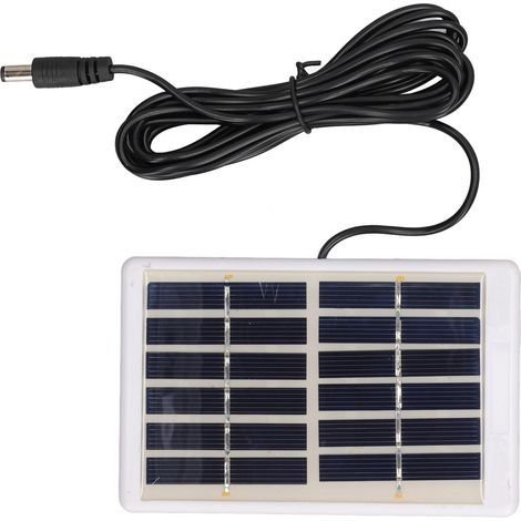 Panneau solaire 1,2 W 6 V 9 V, léger et portable, à cristaux de polysilicium, interface CC, chargeur solaire pour pompes à eau