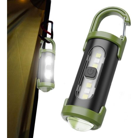 Set mit 4 kompakten LED-Schlüsselanhänger-Taschenlampen, 4 Beleuchtungsmodi für Outdoor-Aktivitäten (1/5)