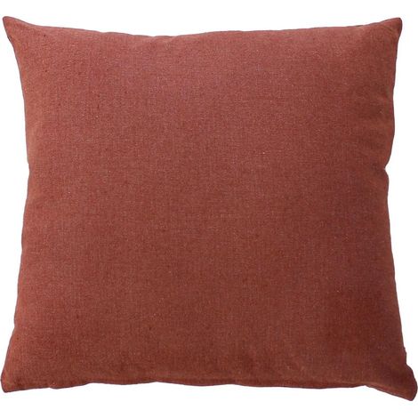 Coussin Déco Uni "Cambria" 40x40cm Terracotta (1/3)