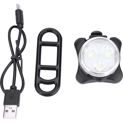 Phare avant de vélo USB étanche, lampe frontale pour bicyclette à montage rapide (1/5)