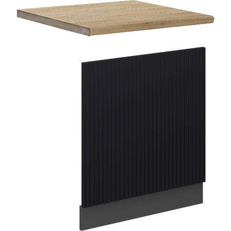 Panel frontal Fame-Line, Rayas negras, 60 cm , ET Roble, Vicco
