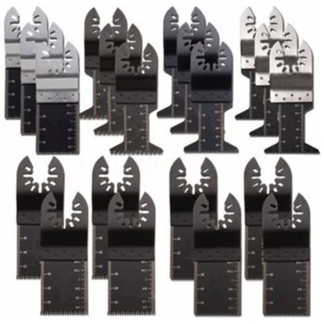 20 Pièces Lames de Scie Oscillantes Professionnelle Multi-Outils Lames de Scie Bois/Métal/Plastique avec Libération Rapide