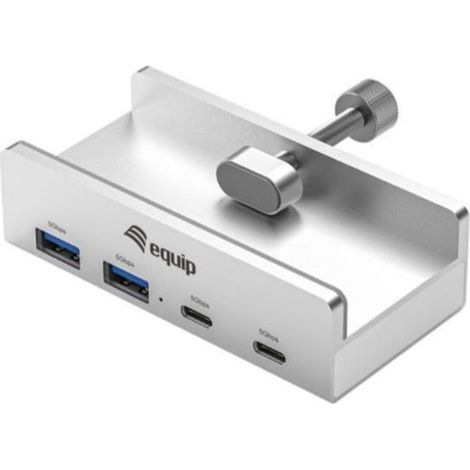 Equip Hub USB de 4 Puertos con Abrazadera 5 Gbps