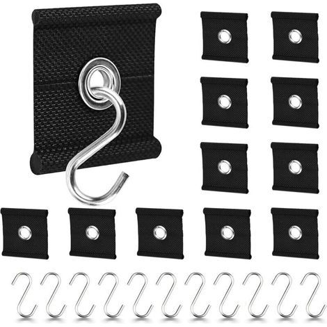 12 Crochet de Bande de Passepoil, Crochet œillets d'auvent pour Camping-car et Caravane, Bandes de Passepoil d'auvent 5/6 mm 7/8 mm, Crochets œillets de Rail de Passepoil Accessoires Camping Car (1/4)