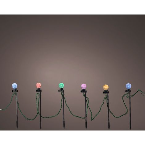 Catena luminosa 10 LED da 4,5 metri con lampadine da 4 cm, 11 giochi di luce multicolore.
