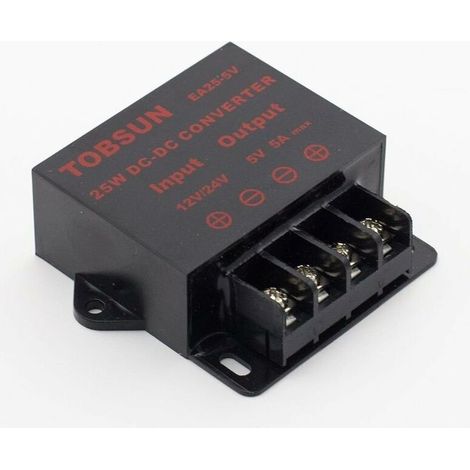 DC-Leistungswandler DC-Abwärtsspannungswandler 12V/24V auf 5V 5A 25W DC-Buck-Wandler, einstellbar für LED-Bildschirme, Automobilindustrie, Elektrotechnik usw.