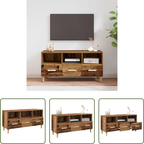 Altholz TV Schrank - TV-Schränk Altholz 102 x 36 x 50 cm Holzwerkstoff (1/5)
