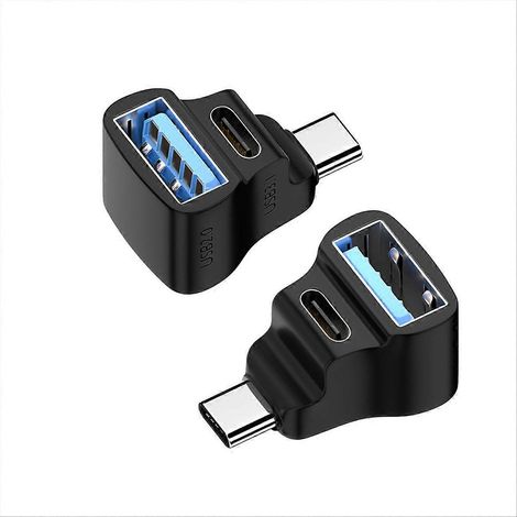 180°-USB-C-Adapter (2 Stück) für Dual-USB-C-Anschlüsse, 20 Gbit/s, 8K, 60 Hz, PD, 140 W für Ally (1/5)