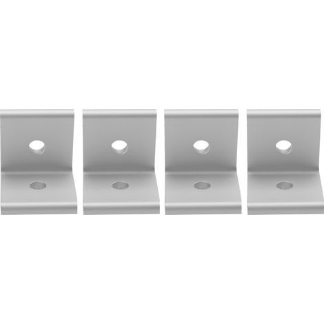 4-teiliger Aluminium-Eckverbinder für 4545-Profil, weiß – Befestigungsverbindung (1/5)