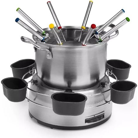 Princess Set Family Fondue per Bourguignonne e Fonduta in Acciaio Inox - 8 Persone