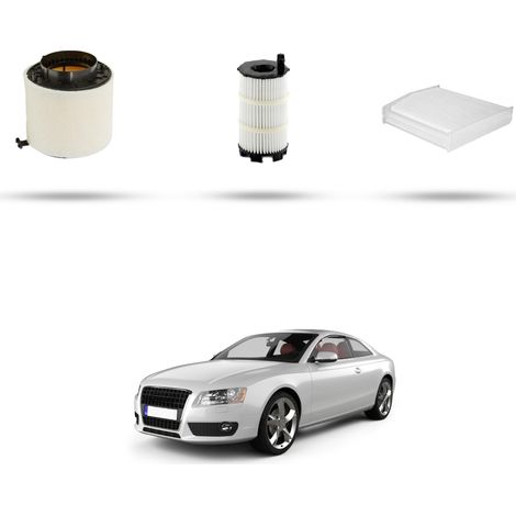 Kit Tagliando 3 filtri compatibile con Audi A5 (8T3,8F7,8TA) 4.2 FSI S5 260kw dal 2007 (1/5)