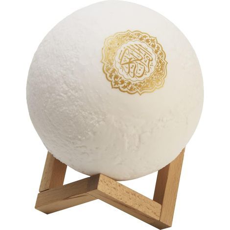 Lampe LED 3D Coran Touch Moon Lights Coran Moon Lights Lampe à LED Impression 3D 7 couleurs Veilleuse LED Coran Haut-parleurs Bluetooth Télécommande Petite Lune Lampe sans fil (1/4)