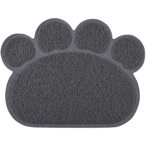 PA Katzenstreu-Matte, rutschfeste Matte, Pastenform, Futterwasser-Tischmatte, für Hunde, Haustiere, Katzen, Kätzchen, 30 x 40 cm (grau) (1/5)