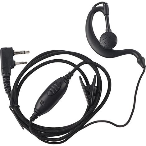 Casque audio-talkie-walkie K Head avec bouton PTT (noir)- (1/5)
