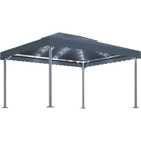 Tonnelle et guirlande lumineuse à LED 4x3m Anthracite Aluminium (1/5)