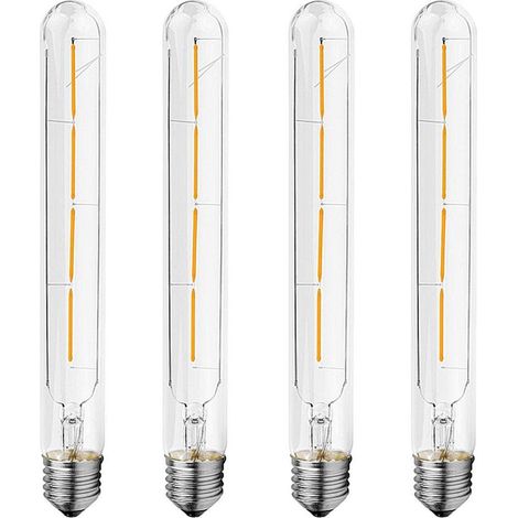 Lot de 4 Ampoules à Filament Long Tubulaire E27 4W, Remplacement Ampoule Halogène 40W, 220-240V AC, 2700K Blanc Chaud 400LM [Classe énergétique B] (1/5)