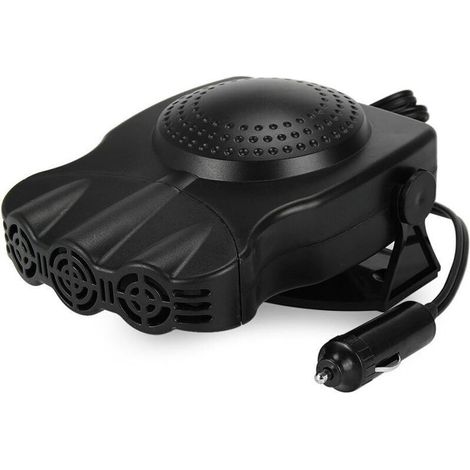 Chauffage de voiture 12 V, ventilateur portable 2 en 1, chauffage en céramique, dégivreur, désembueur, noir (1/5)