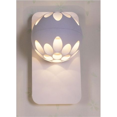 Aplique LED de Pared Interior 9W · 2700K · Aluminio Blanco · Diseño Esférico Decorativo