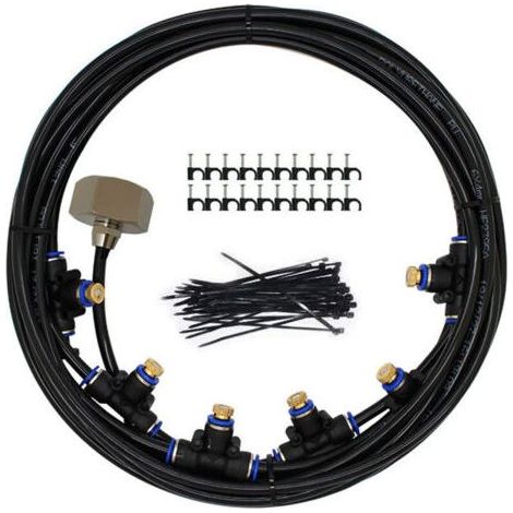 Sistema de nebulización exterior de 9 m para patios, jardines, invernaderos, trampolines y parques acuáticos - KZQ