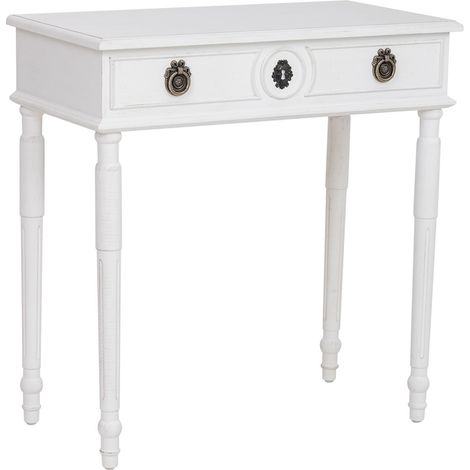 Recibidor de madera blanco 71x36.5x74h cm