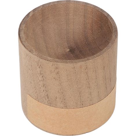 Diffuseur d'huiles essentielles en bois de noyer noir, forme ronde, design épuré, diffusion longue durée, élégant et pratique pour la maison. (1/5)
