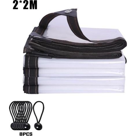 Bâche Transparente Avec œillets, En polyvalent Imperméable épaisse, Couverture De Feuille Toit Terrasse Pergola jardin - 22m (1/4)