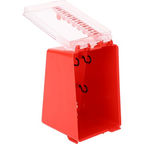 Wandmontierter Schlüsseltresor mit 8 ABS-Haken, Sicherheitsschlüsseltresor mit transparenter Frontplatte für Baustellen (1/5)