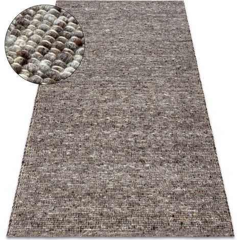 NEPAL 2100 Teppich stone, grau – Wolle, doppelseitig, natur grey 120x170 cm