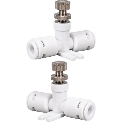 Set of 2 reverse osmosis water flow control valves - Easy installation - Water flow regulator - 1/4 (1/5)