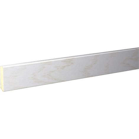 B.S. Bauprogramm Decksockelleiste 2600 x 35 x 8 mm Esche weiß Leiste