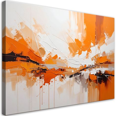 Tableaux, Abstraction en oranges intenses,30x20 (1/4)