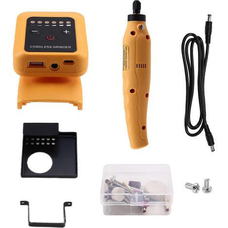 Meuleuse électrique 80 W, vitesse à vide jusqu'à 18 000 tr/min, rechargeable, pour batterie DeWalt 18-21 V. (1/5)