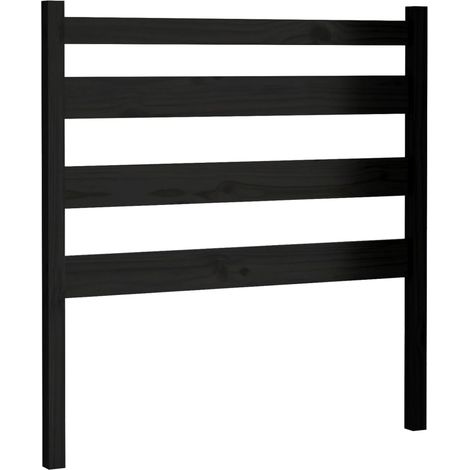 Maison Exclusive - Kopfteil Schwarz 96x4x100 cm Massivholz Kiefer