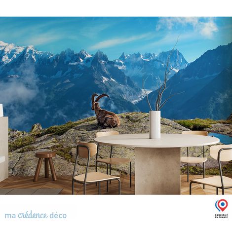 Papier peint : Bouc et montagnes, Alpes - Intissé - 200 cm - 280 cm (1/5)