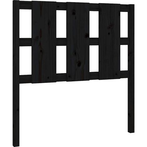 Maison Exclusive - Cabecero de cama madera maciza de pino negro 1 (1/5)