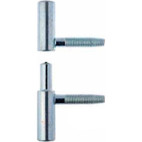Fiche à visser haute 075 pour menuiserie bois diamètre 13 mm longueur 35 mm mâle blanc - OTLAV