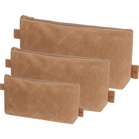 Organisateur D'outils - Toile Cirée Imperméable - 5,7 Pouces 6,7 Pouces 12,2 Pouces - Lot De 3 Pochettes Zippées (1/5)
