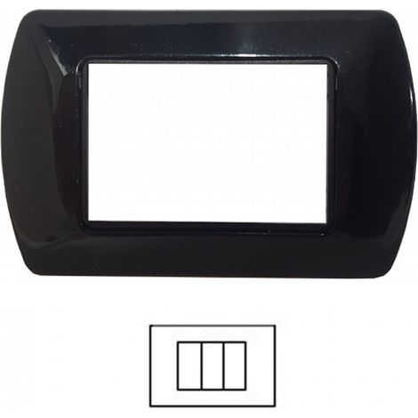 PLACCA 8803-02 3P NERA/INT METALLO (1/2)