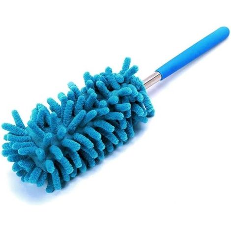 Brosse télescopique en microfibre - Aspirateur extensible pour le nettoyage à sec et humide - Longueur réglable de 25 cm à 75 cm (1/2)